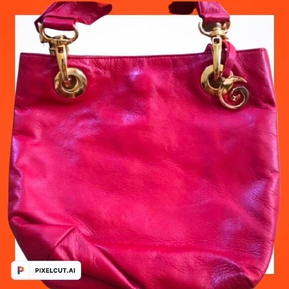 GORGEOUS SAFFIANNO LEATHER CITRUS MINI BAG IN RASPBERRY !!! - Picture 1 of 6